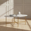 Pimlico-Banswara-Marble-Gold-Frame-Oval-Coffee-Table from Roseland Furniture