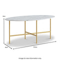 Pimlico-Banswara-Marble-Gold-Frame-Oval-Coffee-Table from Roseland Furniture