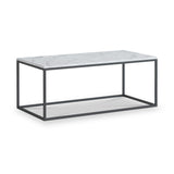 Pimlico Marble Rectangular Coffee Table with Grey Frame from Roseland Furniture