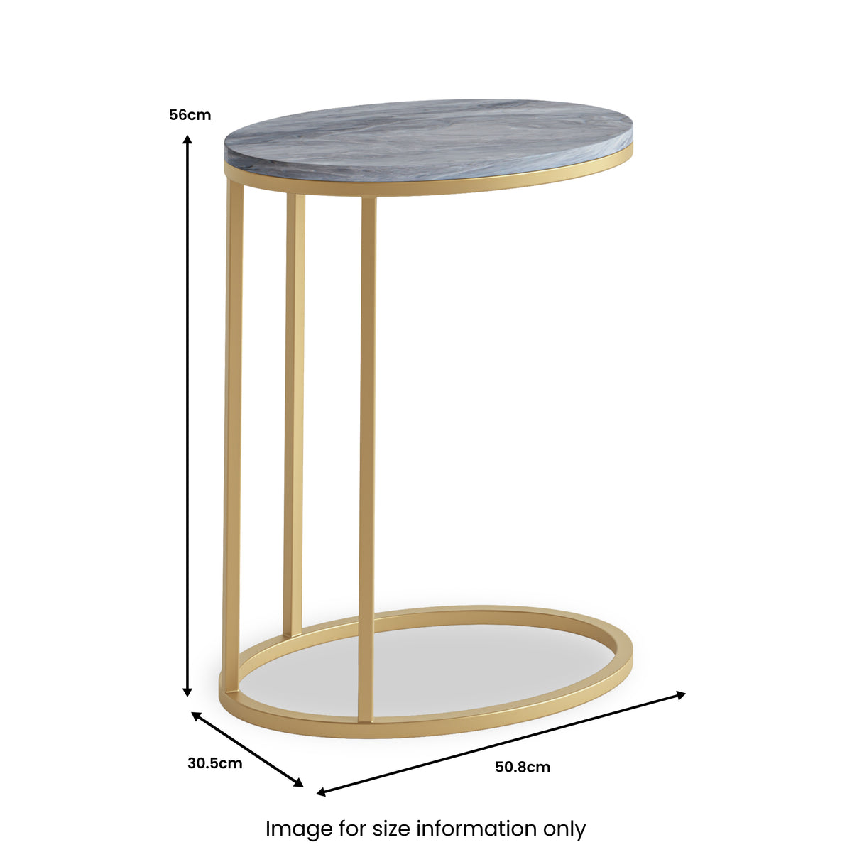 Pimlico Grey Marble Gold Frame from Roseland Furniture