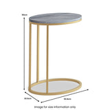 Pimlico Grey Marble Gold Frame from Roseland Furniture