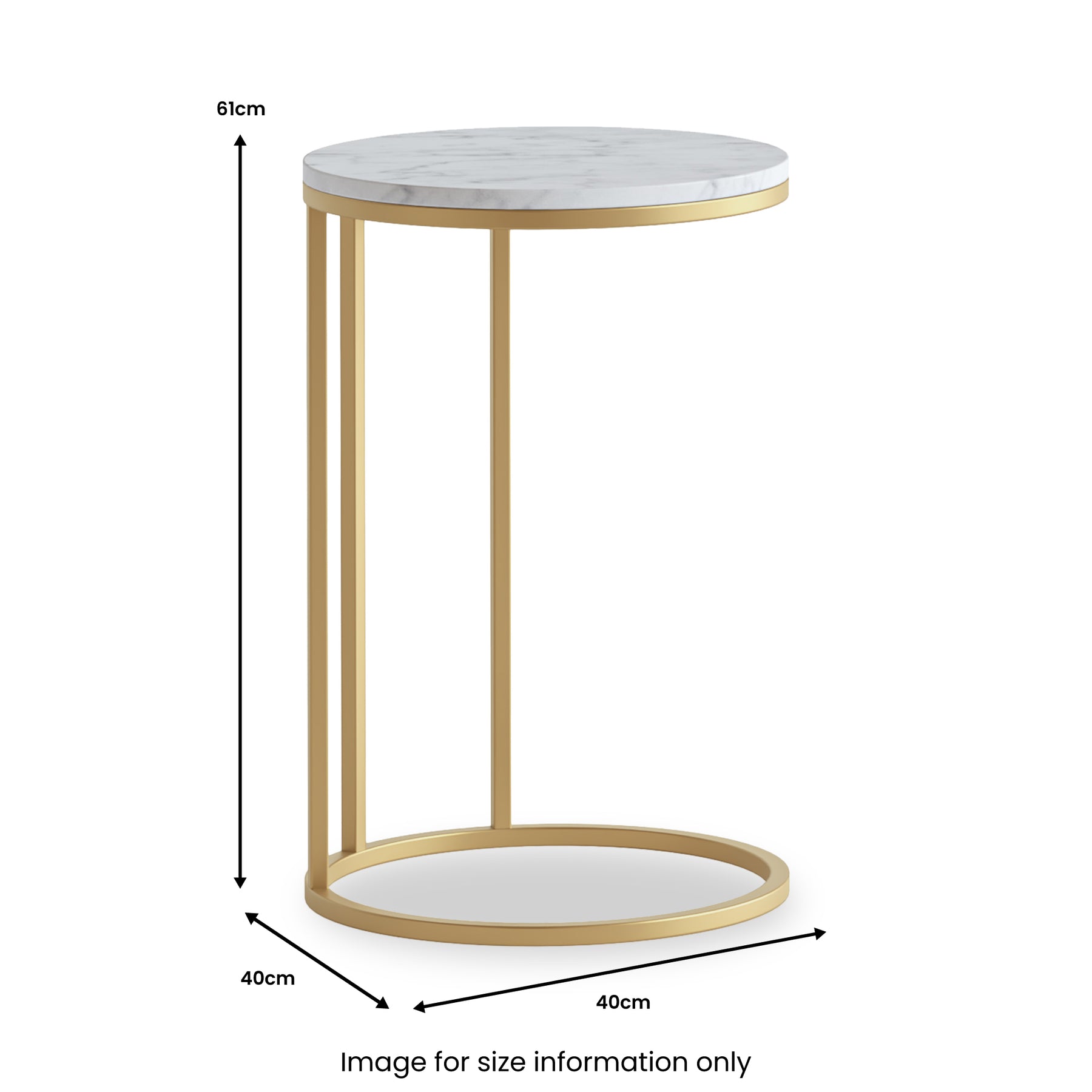 Pimlico-Banswara-Marble-Gold-Frame-Round-C-Side-Table from Roseland Furniture