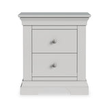 Colette Grey 2 Drawer Bedside Table from Roseland Furniture