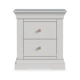 Colette Grey 2 Drawer Bedside Table from Roseland Furniture