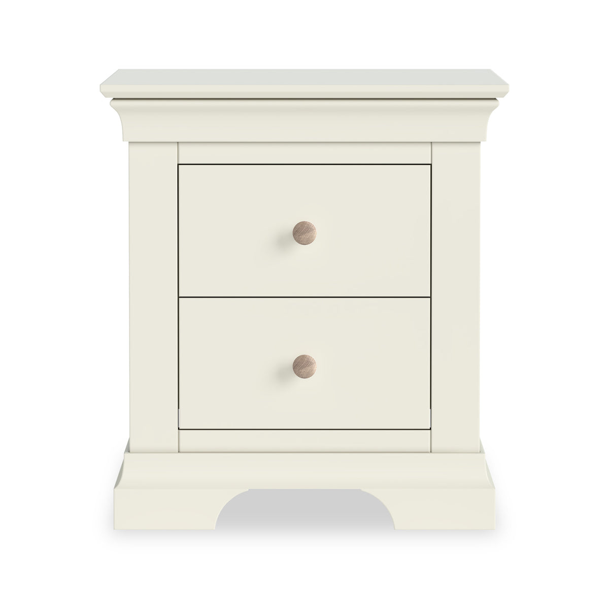 Colette Cream 2 Drawer Bedside Table from Roseland Furniture