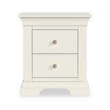 Colette Cream 2 Drawer Bedside Table from Roseland Furniture