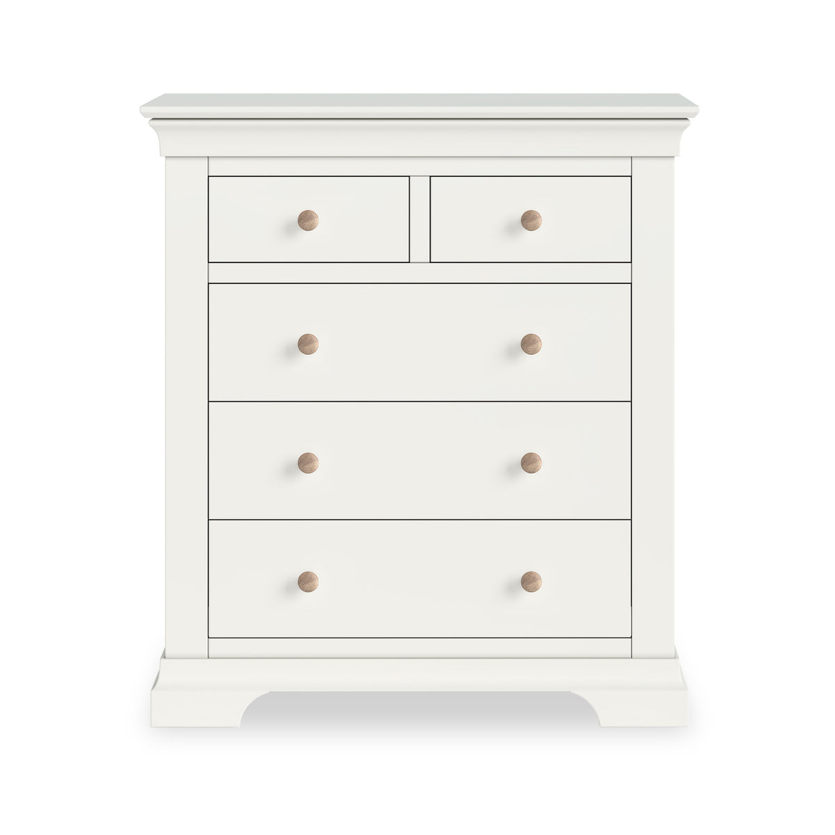 Colette Warm White 2 Over 3 Chest Of Drawers from Roseland Furniture