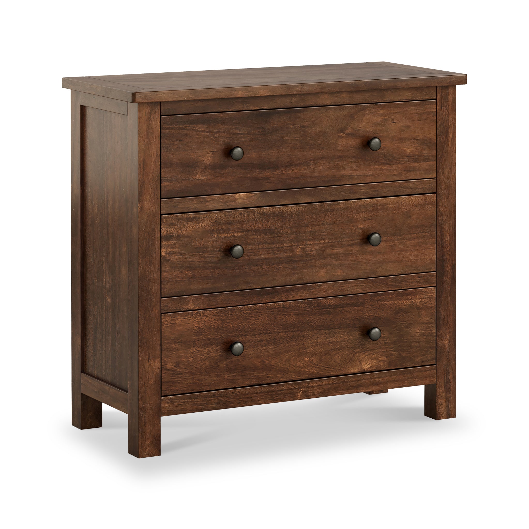Duchy Acacia Wood 3 Drawer Chest of Drawers for Bedroom | Roseland