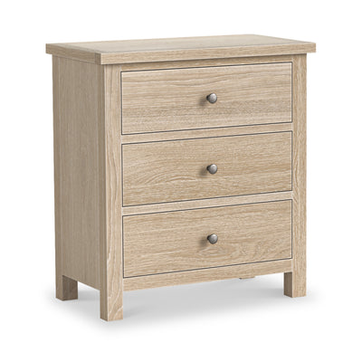 Trelan Washed Oak 3 Drawer Chest of Drawers