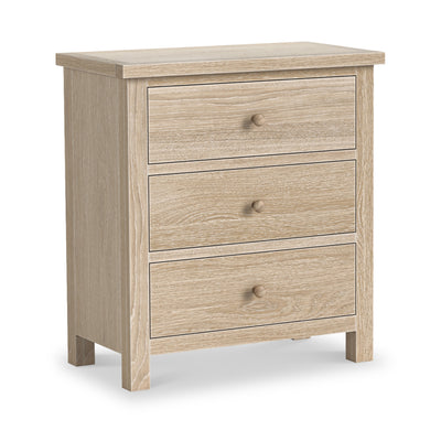 Trelan Washed Oak 3 Drawer Chest of Drawers