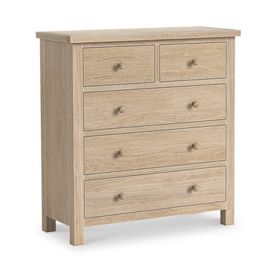 Trelan Washed Oak 2 Over 3 Chest of Drawers