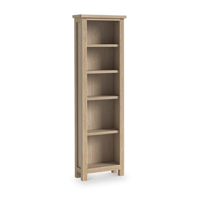 Trelan Washed Oak Slim Bookcase