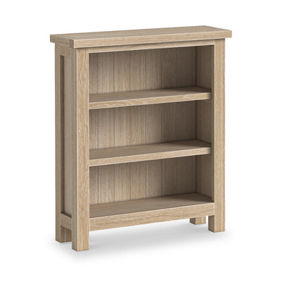 Trelan Washed Oak Low Bookcase