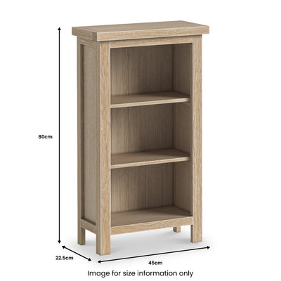 Trelan Washed Oak Small Bookcase