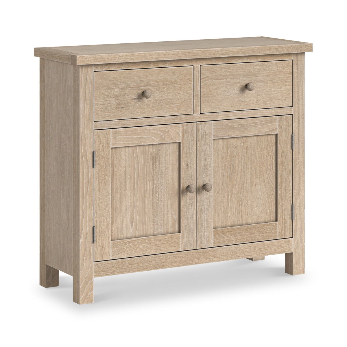 Trelan Washed Oak Small Sideboard Cabinet | Ready Assembled | Roseland
