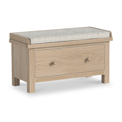Trelan Washed Oak Storage Bench with Drawer