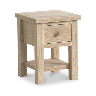 Trelan Washed Oak 1 Drawer Lamp Table