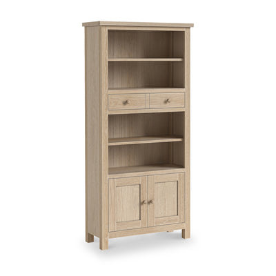 Trelan Washed Oak Display Bookcase