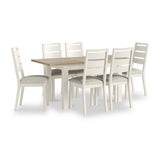 Trelan Painted Boucle Slatted Back Dining Chair Charcoal Coconut from Roseland Furniture