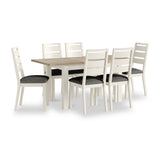 Trelan Painted Boucle Slatted Back Dining Chair Charcoal Coconut from Roseland Furniture