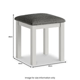 Trelan Painted Boucle Dressing Table Stool - Coconut from Roseland Furniture
