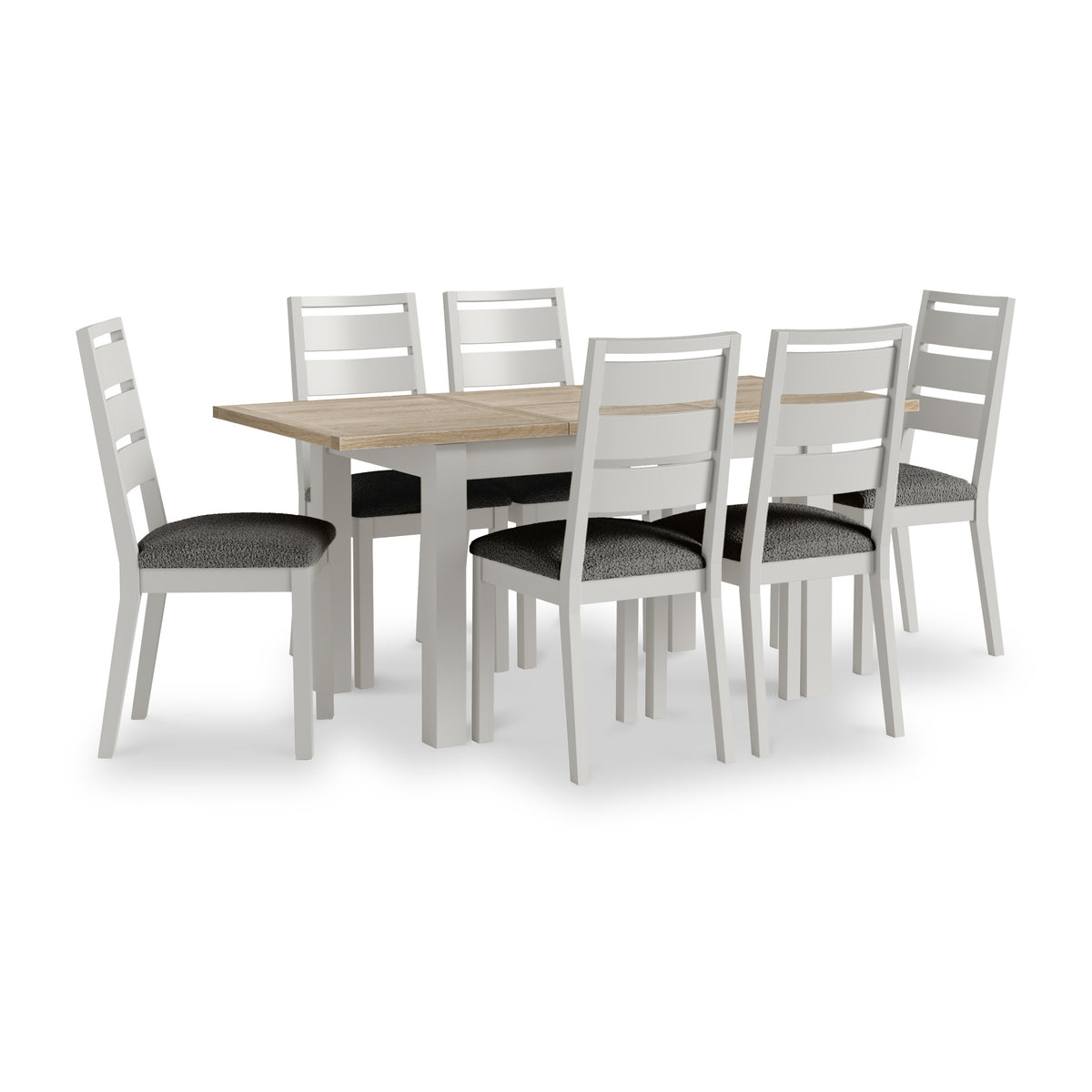 Trelan Painted 120 165cm Ext Dining Table Grey from Roseland Furniture