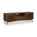 Kari-oak-150cm-wide-tv-unit-dark-stain from Roseland Furniture