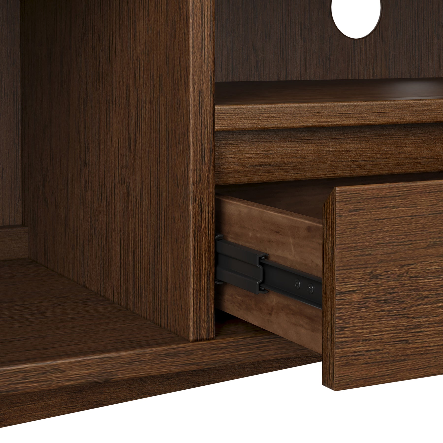 Kari-oak-150cm-wide-tv-unit-dark-stain from Roseland Furniture