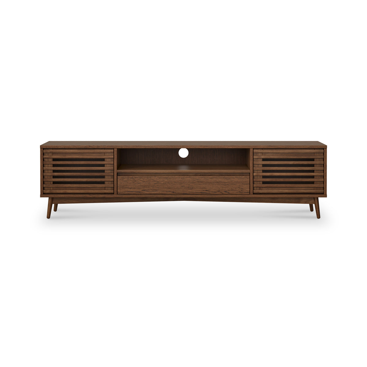 Kari-oak-190cm-extra-wide-tv-unit-dark-stain from Roseland Furniture