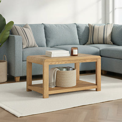 Penryn Oak Coffee Table with Shelf