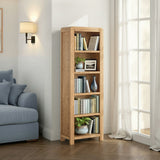Penryn Oak Slim Bookcase from Roseland Furniture