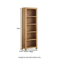 Penryn Oak Slim Bookcase from Roseland Furniture