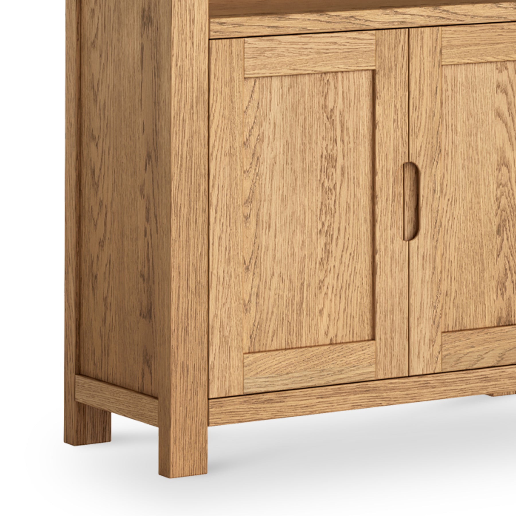 Penryn Oak 2 Door Large Bookcase from Roseland Furniture