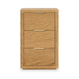 Mylor Oak 3 Drawer Bedside Table from Roseland Furniture