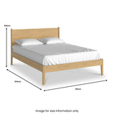 Cavell Oak Bedframe King Natural  from Roseland Furniture