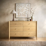 Cavell Oak Natural 6 Drawer Chest Lifestyle