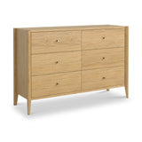 Cavell Oak 6 Drawer Chest Natural  from Roseland Furniture