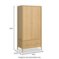 Cavell Oak Double Wardrobe Natural  from Roseland Furniture