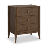 Cavell Oak 3 Drawer Bedside Brown from Roseland Furniture
