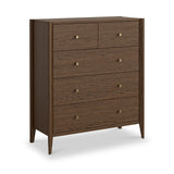Cavell Oak 2 Over 3 Drawer Chest Brown from Roseland Furniture
