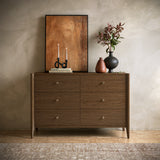 Cavell Oak Brown 6 Drawer Chest Lifestyle