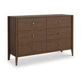 Cavell Oak 6 Drawer Chest Brown from Roseland Furniture