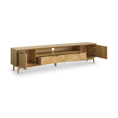 Flintham Oak 210cm Wide TV Unit