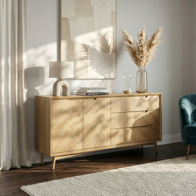 Flintham Oak Large Sideboard