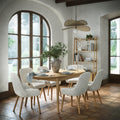 Flintham Oak 180-230cm Oval Extendable Dining Table Lifestyle