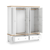 Farrow 4 Door Wardrobe White from Roseland Furniture