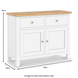 Farrow-XL-2-Door-2-Drawer-white from Roseland Furniture