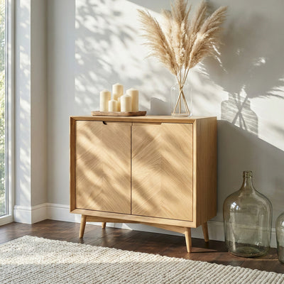 Flintham Oak 2 Door Small Cupboard