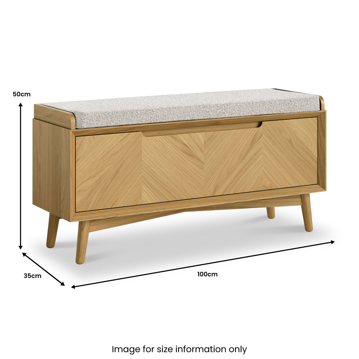 Flintham Oak Storage Bench