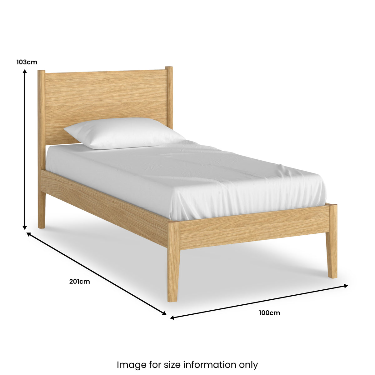 Cavell Oak Bedframe Single Natural  from Roseland Furniture